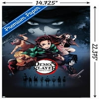 Demon Slayer - Ključni vizualni zidni poster, 14.725 22.375