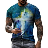Zermoge majice za muškarce Plus Size Clearance muške Unise dnevne majice 3D Print grafički printovi Cross Print kratki rukavi vrhovi Casual bluza