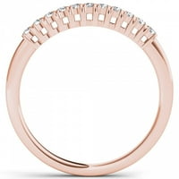 1 5CT TDW Diamond 10k vjenčani prsten od ružičastog zlata