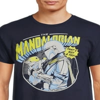 Star Wars muške i velike muške Grogu i Mandalorijanske grafičke majice, 2 pakovanja, veličine s-3XL