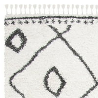 Marokanski rub Barclay Geometrijski prostirke s krajem, bjelokosti siva, 8 '10'