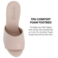 Kolekcija Journee Womens Veda Tru Comfort Foam platformu Klog Open TOE Sandale