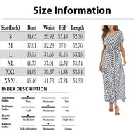GDfun Moda ženski ljetni okrugli vrat Casual Moda štampana pulover haljina Ženska haljina