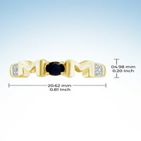 JewelersClub Sapphire Ring Rođendan nakit - 0. Karat Sapphire 14K pozlaćeni srebrni prsten nakit sa bijelim