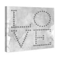 Wynwood Studio tipografija i Citati zid Art platno grafike 'Love Diamonds' ljubav Citati i izreke-Siva, Siva