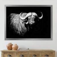 PROIZVODNJAČA 'Crno-bijeli portret Buffalo I' Seoska kuća uokvirena umjetničkim otiskom