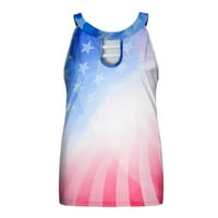 Tank Tops za žene 4. jula Dan nezavisnosti Fashion Printing Sleeveless Casual Summer bluza T-Shirt Tops