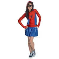 Dječja haljina s kapuljačom Spidergirl kostim