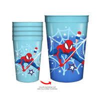 Marvel Spiderman Patriotske ikone promjena boje Plastična čaša, oz, 4-pakovanje