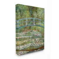 Stupell Industries Bridge Over Lilies Monet Classic Painting Canvas Wall Art by Claude Monet, 24 30