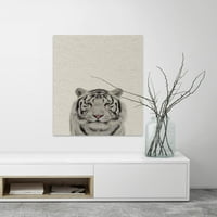 Veliki bijeli tigar slika Print na omotanom platnu