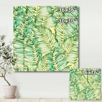 Tropski zeleni listovi Monstera Painting Canvas Art Print