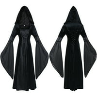Jsaierl Halloween kostimi za žene Retro Srednjovjekovne viktorijanske gotičke maksi haljine Cosplay Party