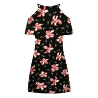 Efsteb plus size haljina za žene sarafani kratki rukavi haljina sa cvjetnim printom haljina plaža Casual