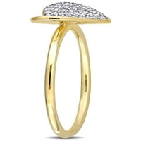 Carat T.W. Diamond 10k žuti zlatni srčani prsten