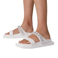 Sandale za plažu B91XZ za žene Debele sandale Ležerne cipele Ležerne prilike SOLED Ljetne prozračne ženske sandale bijele boje, veličine 8