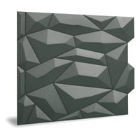 Innovera Décor 3d PVC zidne ploče, Glacier dimljena siva, 24 24
