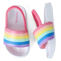 TOMBIK TODDLER Sandale Girls Ljeto plaža Klizni cipele Slike za bazen za bazen Rainbow Bijela 3- američka novorođenčad