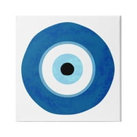 Stupell Industries eye Centric Bold Blue apstraktni kružni dominantni oblici, 17, dizajn ziwei Li