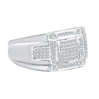 0. Karatni okrugli oblik bijeli prirodni dijamant muški vjenčani zaručnički prsten 10k prsten od punog ružičastog zlata Veličina-12,5