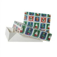 Papirna Božićna Poklon kutija, 10x5x3, 1 pakovanje, božićna jelka Santa