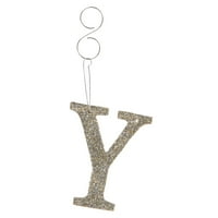 Vrijeme za odmor Monogram Glitter Ching Ornament, y