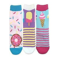Jefferies Socks djevojke 'Donut Popsicle sladoled Novost, multi, veličina x-mala