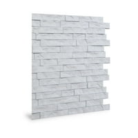 Innoara Décor 3D PVC zidne ploče za međusobno zaključavanje, FAU LEDEGESTONE bijeli, 24 24