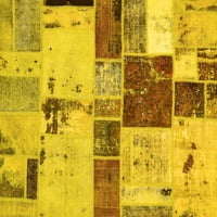 Ahgly Company u zatvoreni kvadratni patchwork žut prijelazne prostirke, 4 'kvadrat