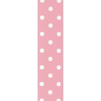 Vankray vrpca, ružičasta s bijelom polkom dot grosgrain traka za šivanje za šivanje, obrt i poklopce,