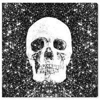 Wynwood Studio modni i Glam zidni umjetnički platneni otisci' Nightlover Skull ' Lifestyle-bijela, crna