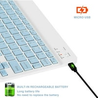 U lagana tastatura i miš sa pozadinom RGB svjetlo, višestruki tanak punjiva tipkovnica Bluetooth 5. i