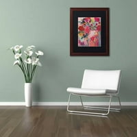 Zaštitni znak Likovna umjetnost majsko cvijeće Umjetnost platna Carrie Schmitt, crni mat, drveni okvir