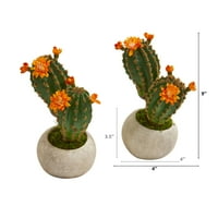 9in. Cvjetna kaktus sočna vještačka biljka u Sadilici kamena