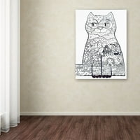 Zaštitni znak Likovna umjetnost' noćna mačka 1 ' umjetnost na platnu Oxana Ziaka