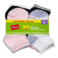 Hanes Girls Extreme Vrijednost Čarape za gležnjeve, pakovanje, veličine