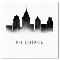 Runway Avenue Cities and Skylines Wall Art Canvas Prints 'Philadelphia Aquarecolor' gradovi Sjedinjenih