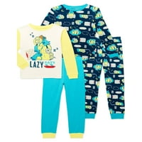 Minions Classic Boys Dugi rukavi i hlače 4-komadni pidžamski set za spavanje, veličina 4-10