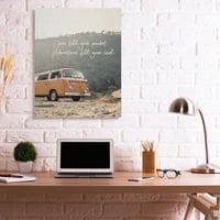 Stupell Industries Adventures Fill Your Soul Sentiments Vintage Iconic Van Canvas Wall Art Design by Susan