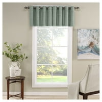 Eclipse Newport Thermalayer Solid Blackout Grommet Gornji Prozor Valance, Evergreen, 18