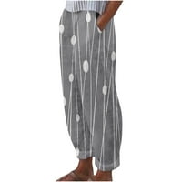 Aufmer elastične pantalone za struk za žene sa džepovima prodaja dame letnje Casual udobne labave džepne
