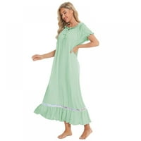 Newway Women Nightgown Vintage Victorian Princess Spavaća odjeća Noćna haljina Kratki rukav Kvadratni