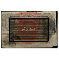 Wynwood Studio Music and Dance Wall Art Canvas Prints 'Marshall Audio' Muzički instrumenti - Brown, Brown