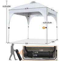 SmileMart × ft prijenosni Pop-up šator s baldahinom sa solarnim LED svjetlima za kućnu i komercijalnu