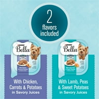 Purina Bella piletina i janjeća morna hrana za pse, bez žitarica, 3. OZ ladice