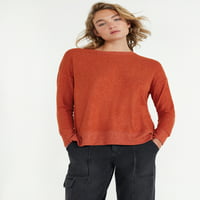 Vrijeme i Tru ženski meki HACCI pleteni pulover, veličina XS-XXXL