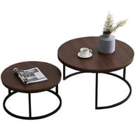 AUKFA Moderna gnijezda za kavu - okrugli sto za kavu - set - smeđi