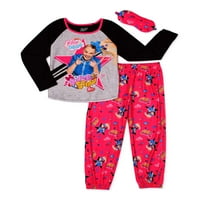 Jojo Siwa Set pidžama za djevojčice sa maskom za oči, 3 komada, veličine 4-12