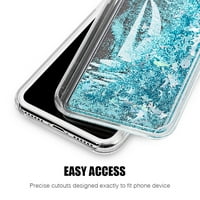 3D Winter Sparkle Glitter futrola za telefon sa vodopadom za Apple iPhone XS Ma-Interaktivna vodena tečnost