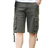 Muške kratke hlače za više od vitkih metalnih džepnih patentnih zatvarača ravno noge Pet hlača Ležerne